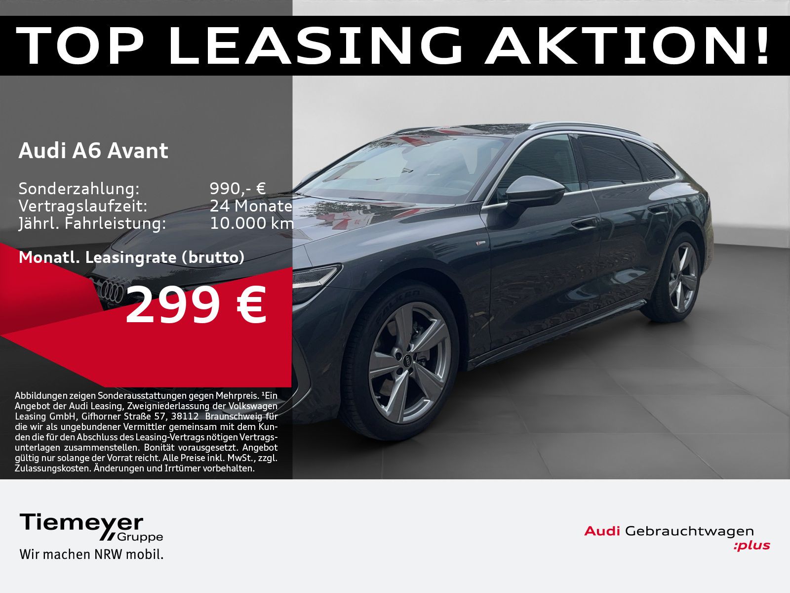 Audi A6 2026 г. Серый, пробег 9193 км