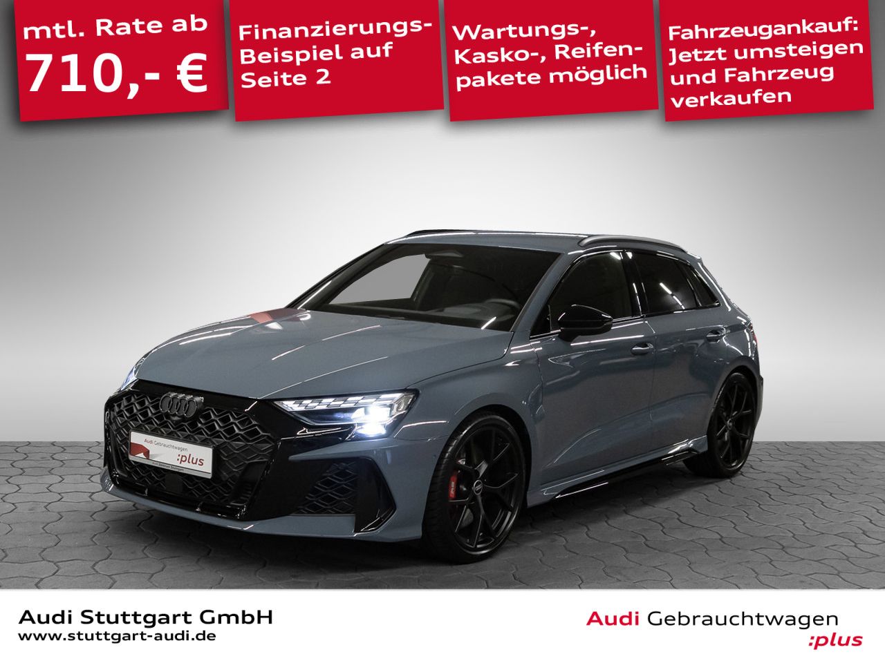 Audi RS3 2026 г. Серый, пробег 7720 км