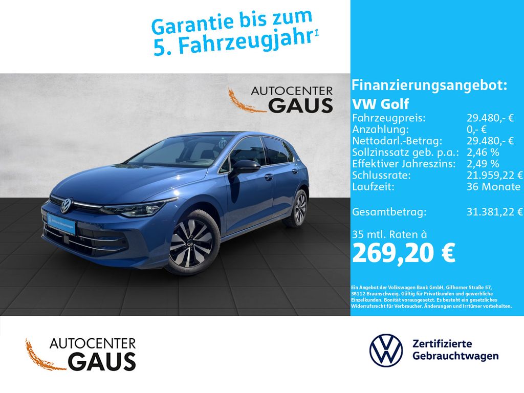 Volkswagen Golf 2025 г. Синий, пробег 9089 км