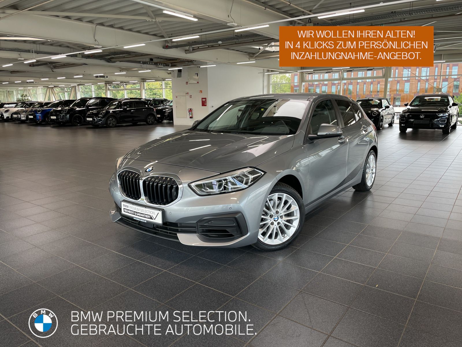 BMW 116 2022 г. Серый, пробег 17513 км