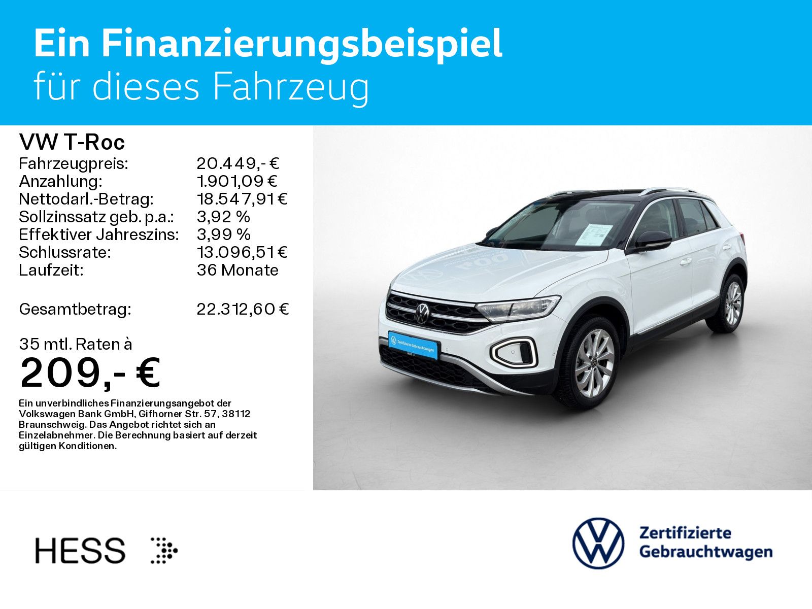 Volkswagen T-Roc 2022 г. Белый, пробег 37700 км