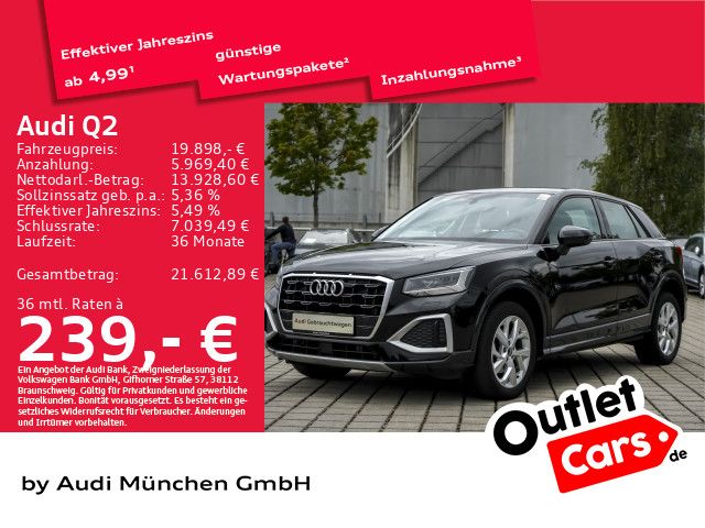 Audi Q2 2023 г. Чёрный, пробег 56327 км