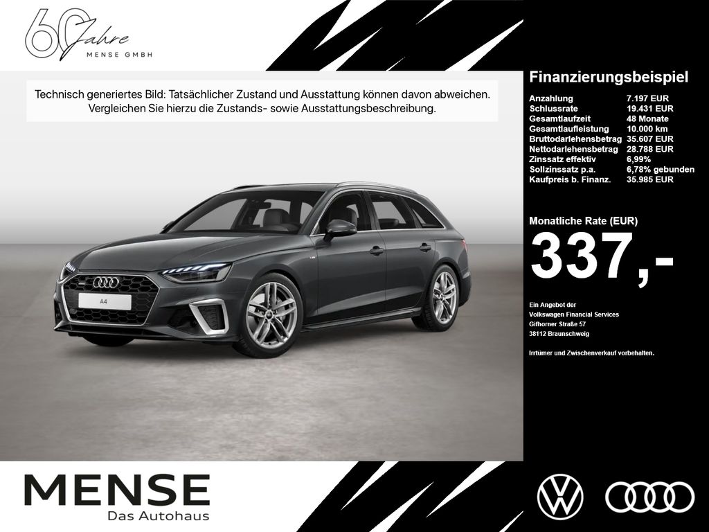 Audi A4 2024 г. Серый, пробег 34797 км