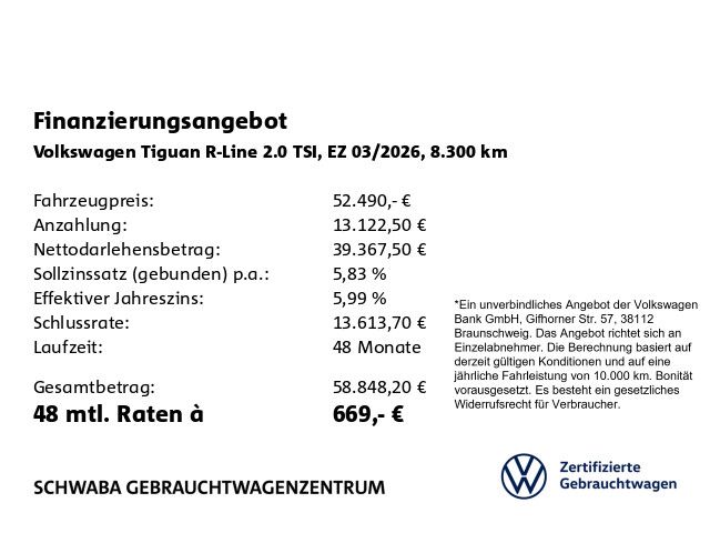 Volkswagen Tiguan 2026 г. Белый, пробег 8300 км