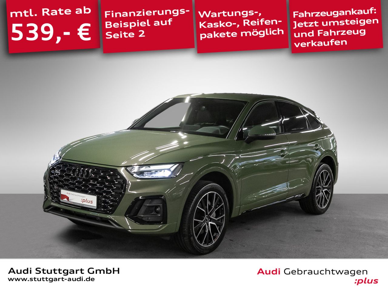 Audi Q5 2023 г. Зелёный, пробег 39888 км