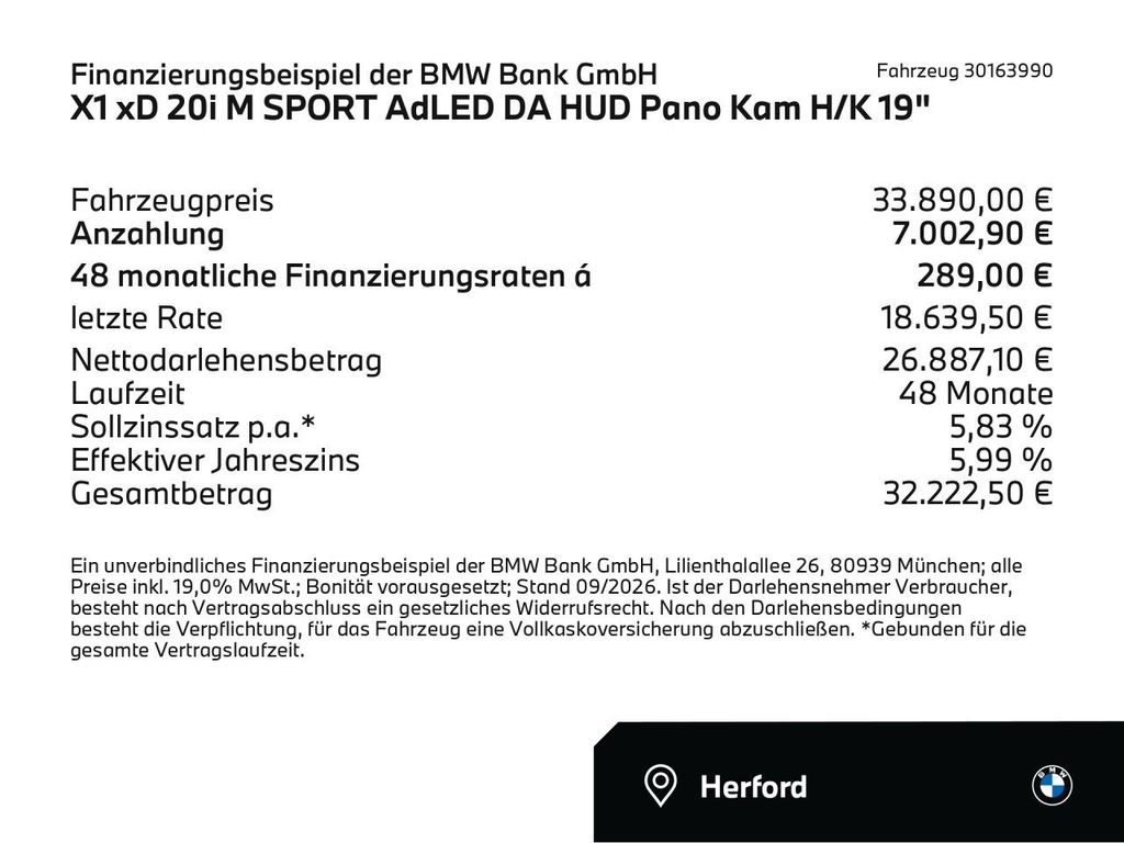 BMW X1 2022 г. Чёрный, пробег 25013 км