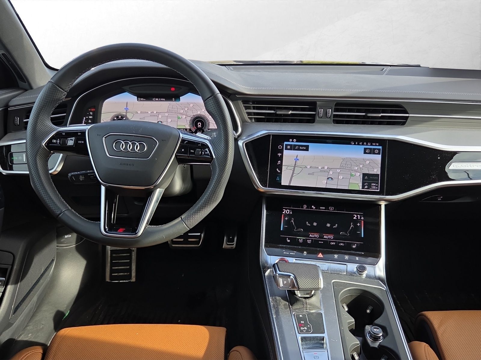 Audi S6 2023 г. Чёрный, пробег 53610 км
