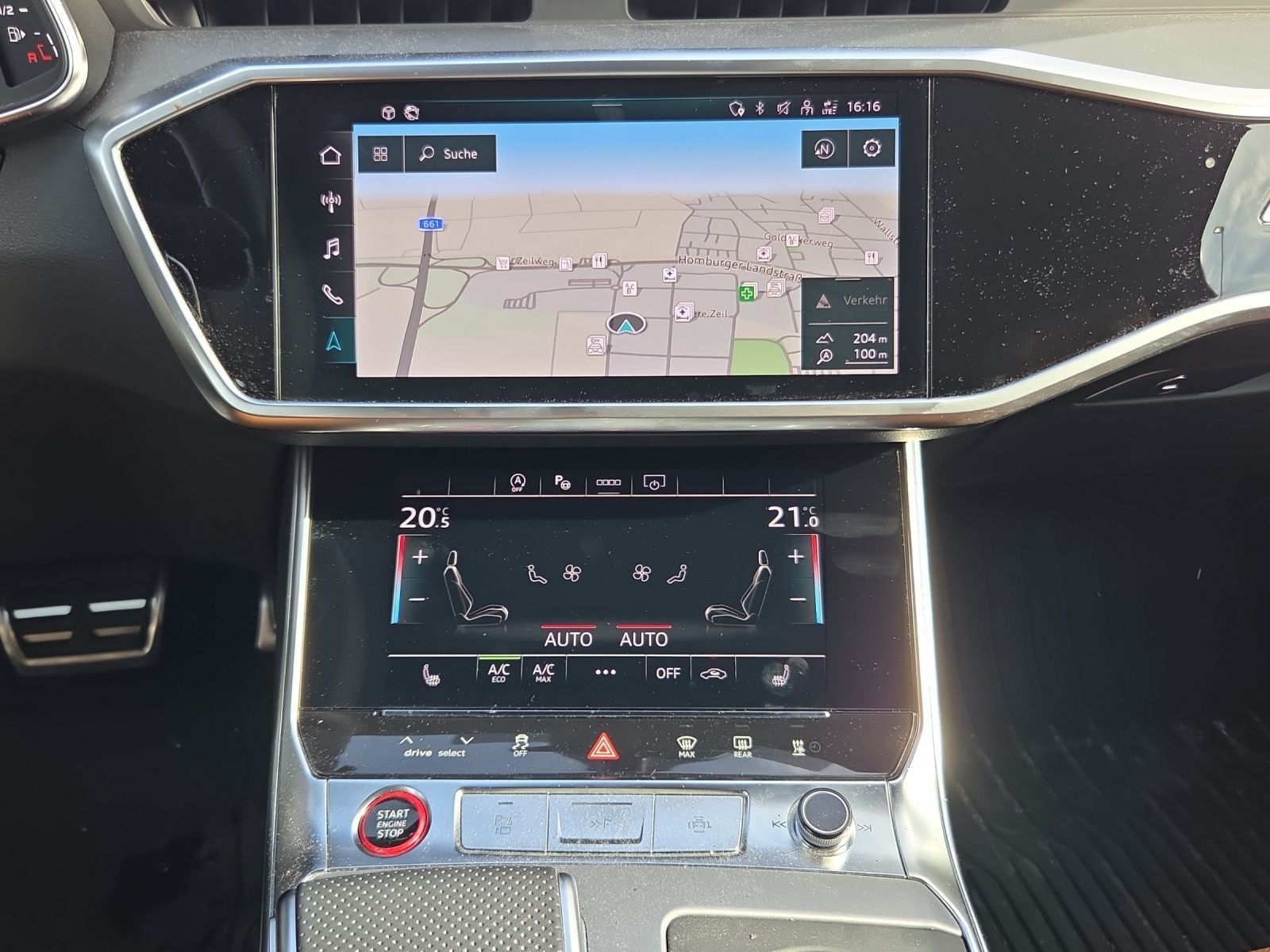 Audi S6 2023 г. Чёрный, пробег 53610 км