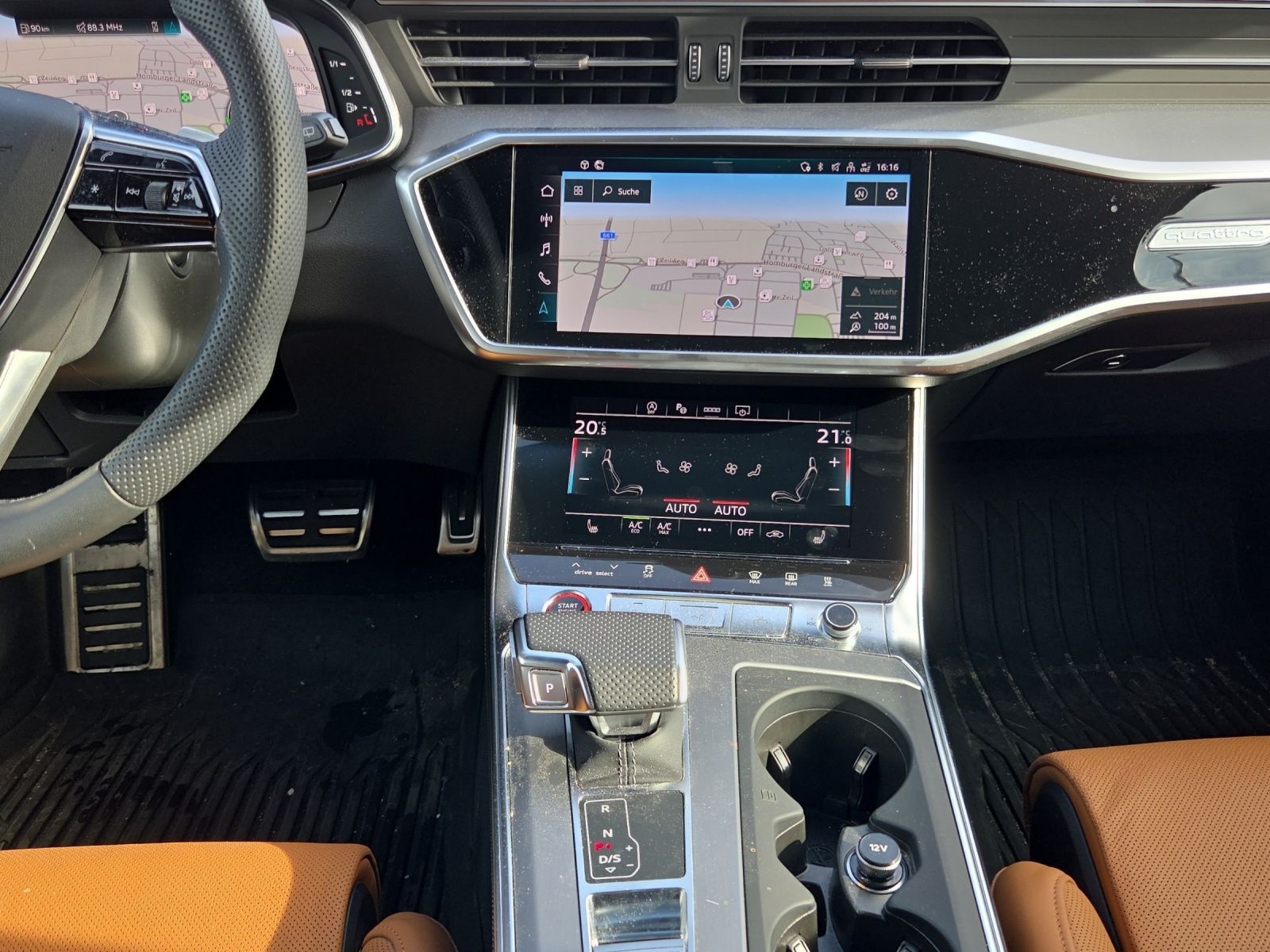 Audi S6 2023 г. Чёрный, пробег 53610 км