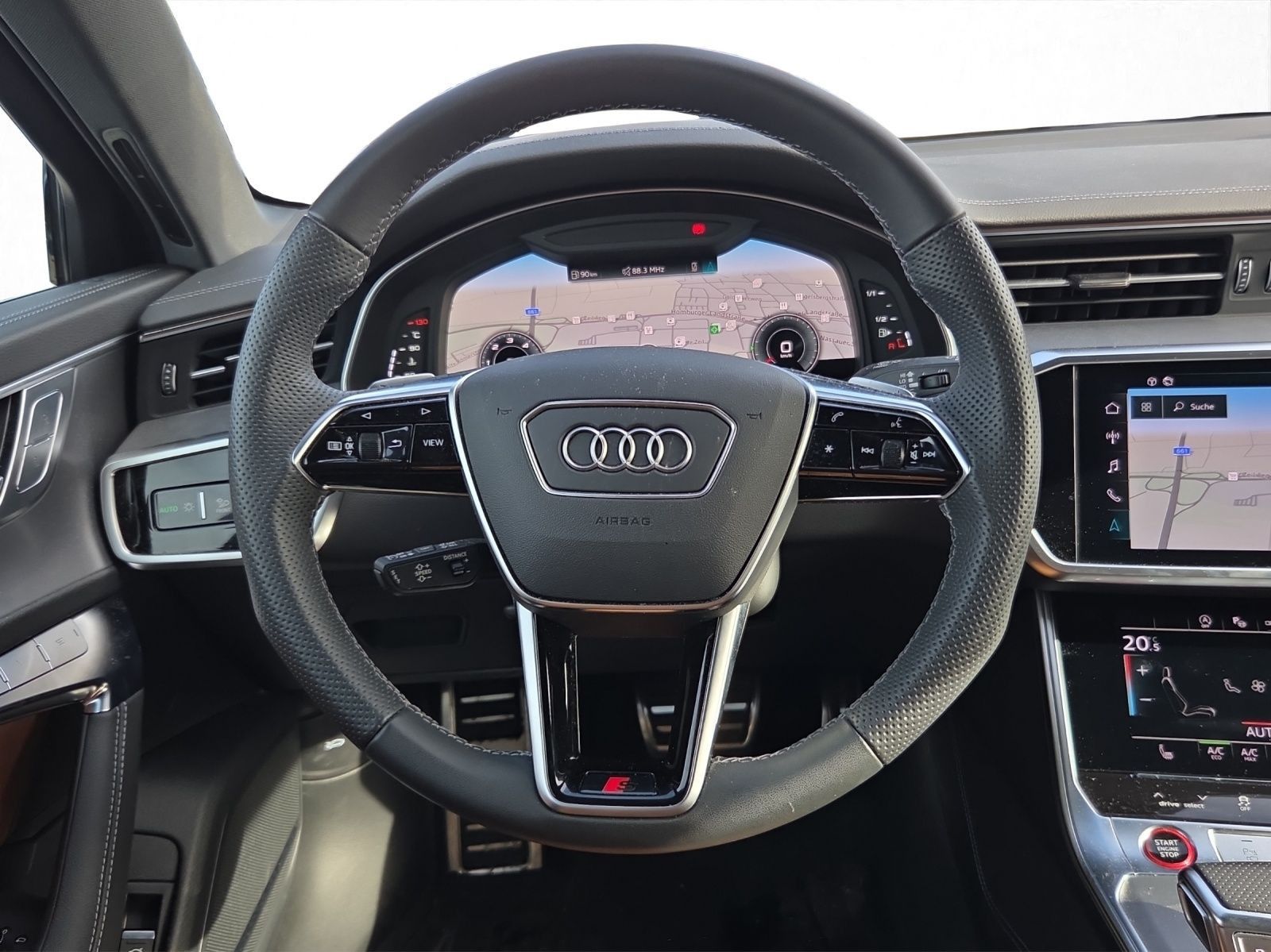 Audi S6 2023 г. Чёрный, пробег 53610 км