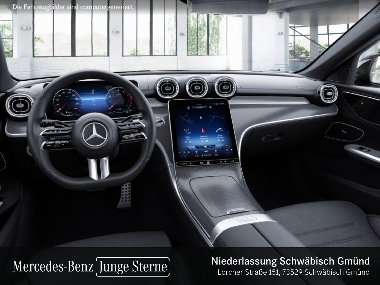 Mercedes-Benz C 220 2022 г. Чёрный, пробег 51979 км