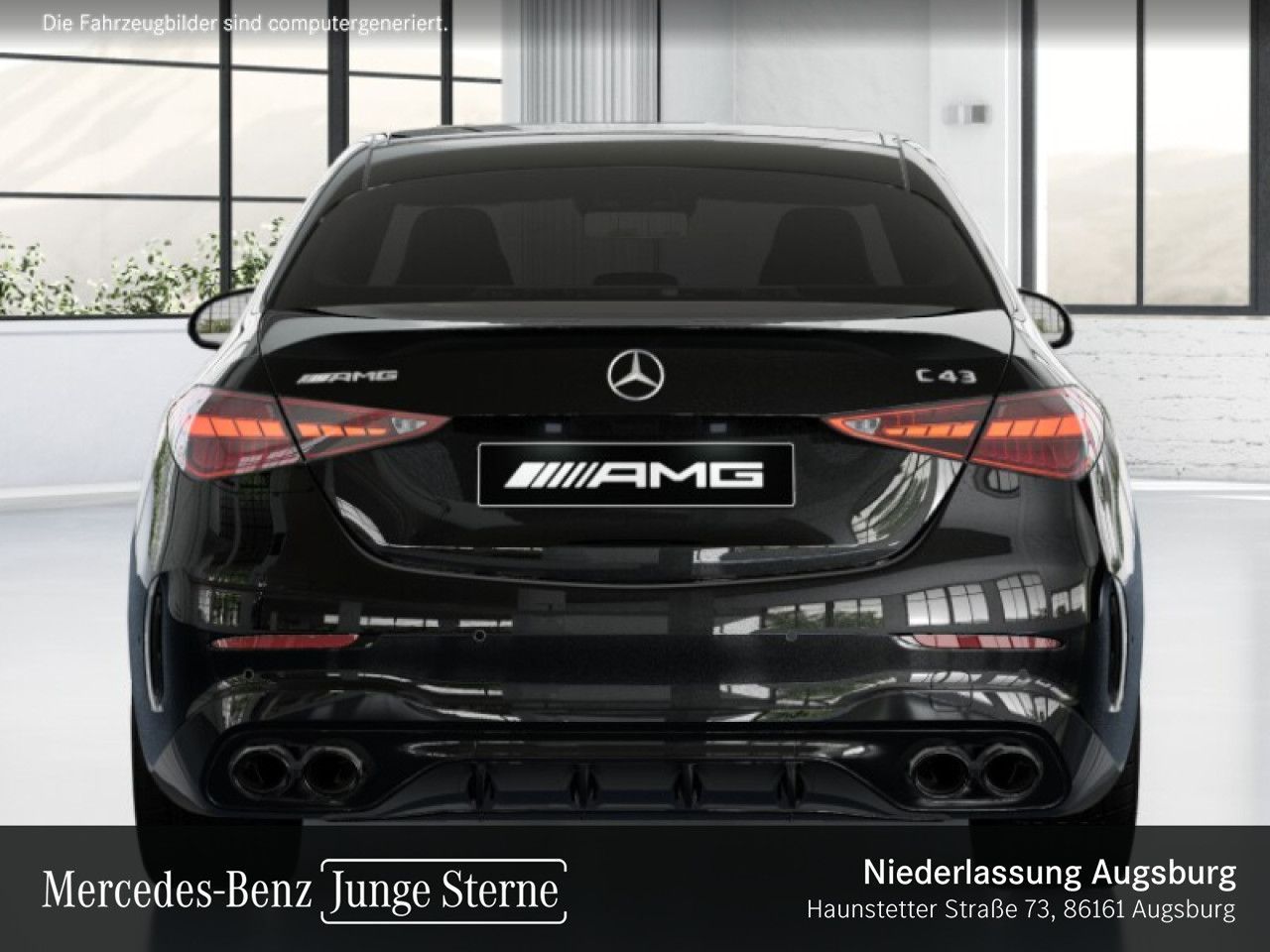 Mercedes-Benz C 43 AMG 2024 г. Чёрный, пробег 52335 км