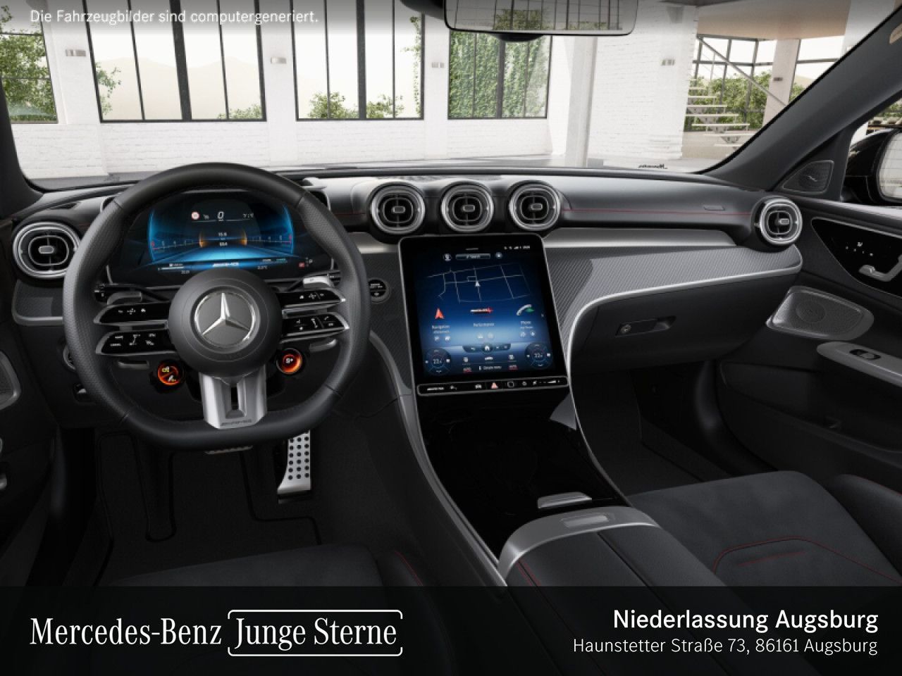 Mercedes-Benz C 43 AMG 2024 г. Чёрный, пробег 52335 км