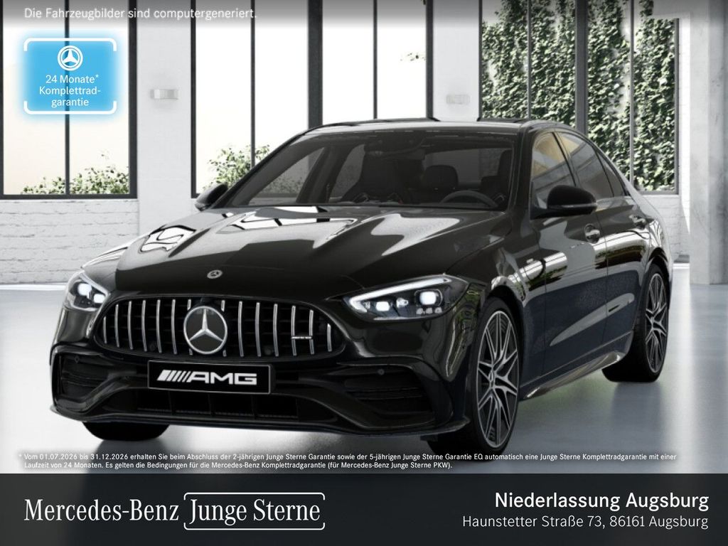 Mercedes-Benz C 43 AMG 2024 г. Чёрный, пробег 52335 км