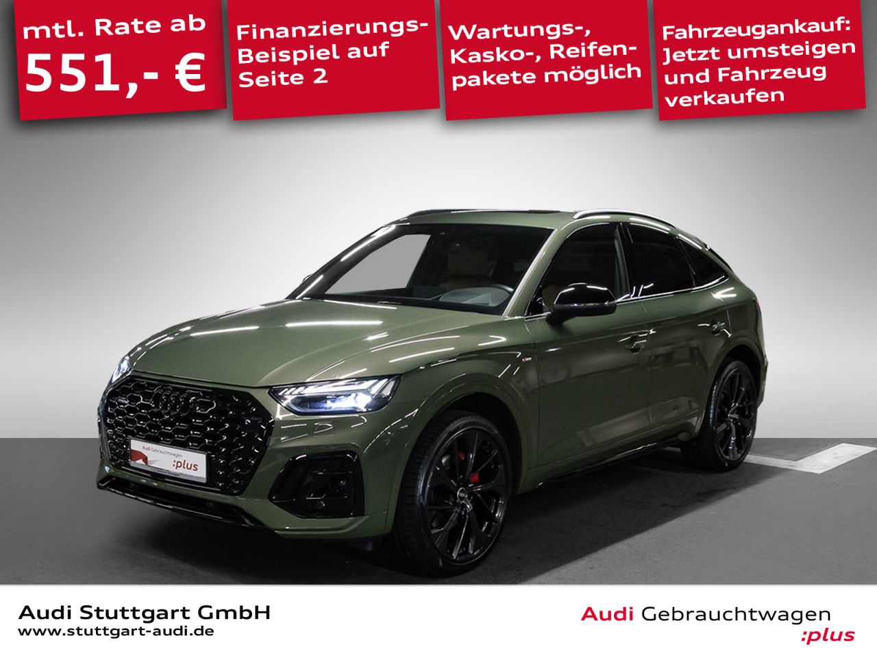 Audi Q5 2024 г. Зелёный, пробег 43937 км