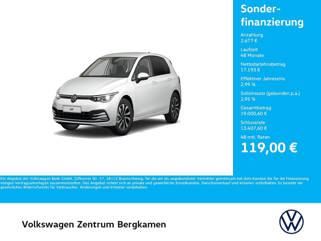 Volkswagen Golf 2022 г. Белый, пробег 56440 км