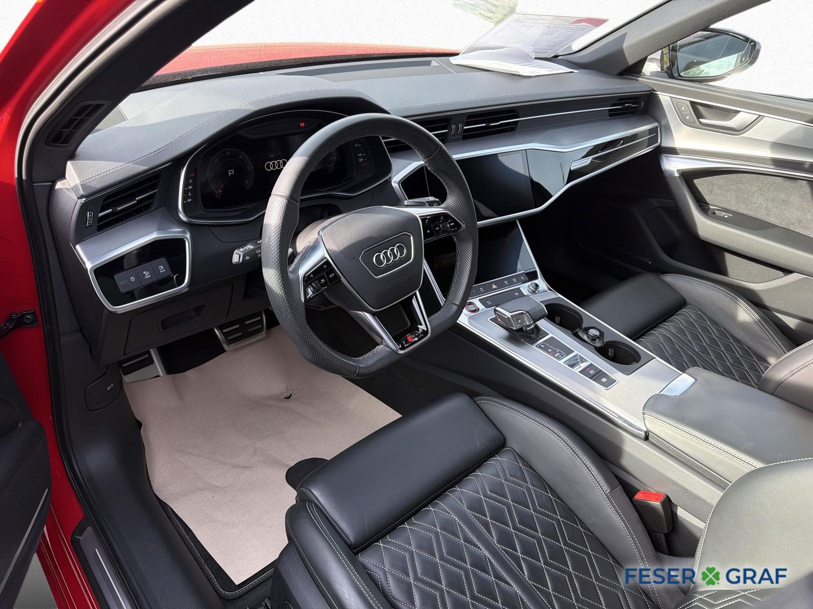 Audi S6 2023 г. Красный, пробег 46890 км