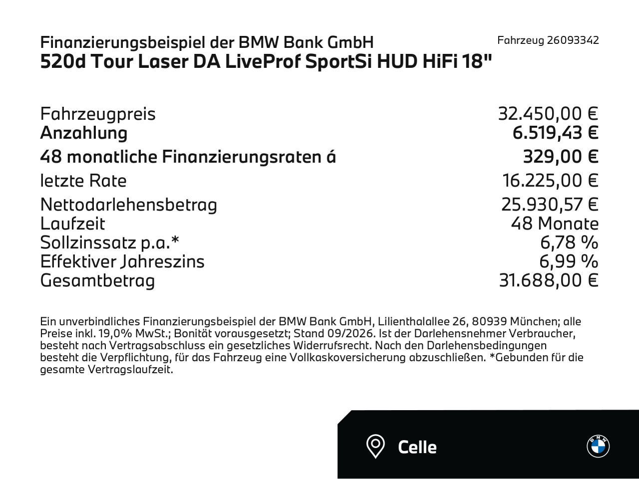 BMW 520 2023 г. Чёрный, пробег 57801 км