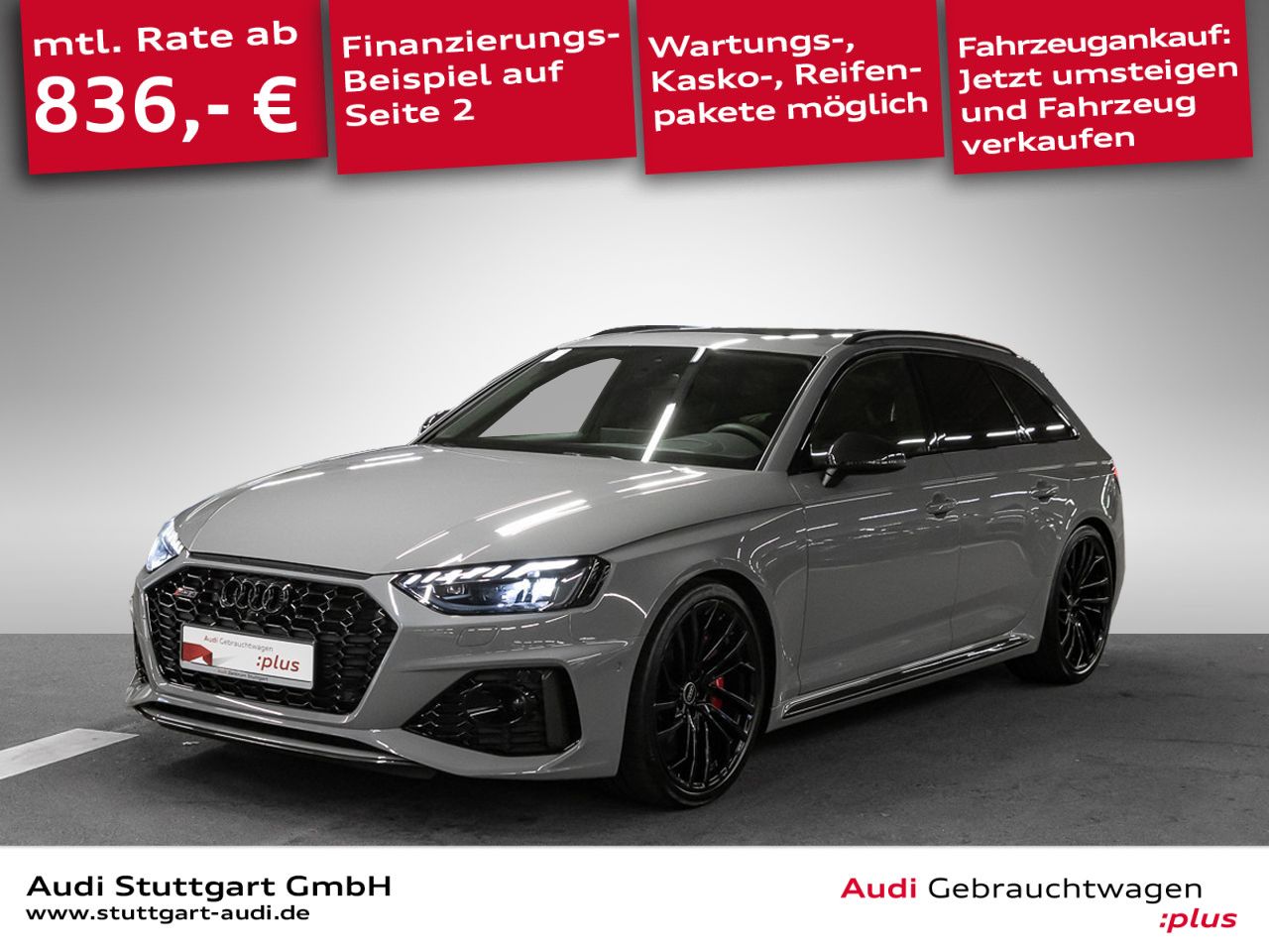 Audi RS4 2023 г. Серый, пробег 42078 км
