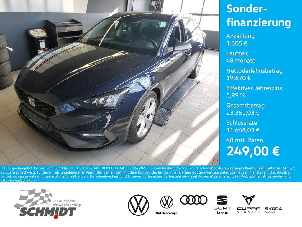 SEAT Leon 2022 г. Синий, пробег 54538 км