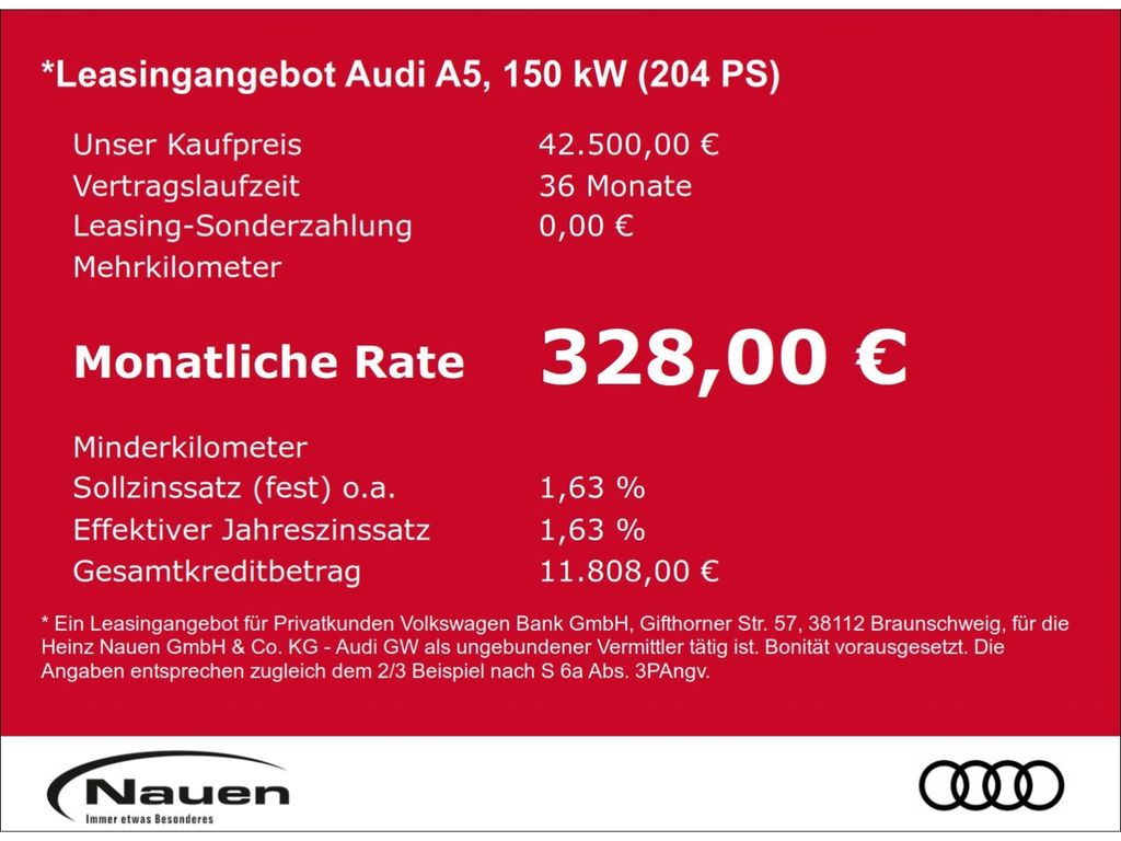 Audi A5 2026 г. Серый, пробег 27855 км