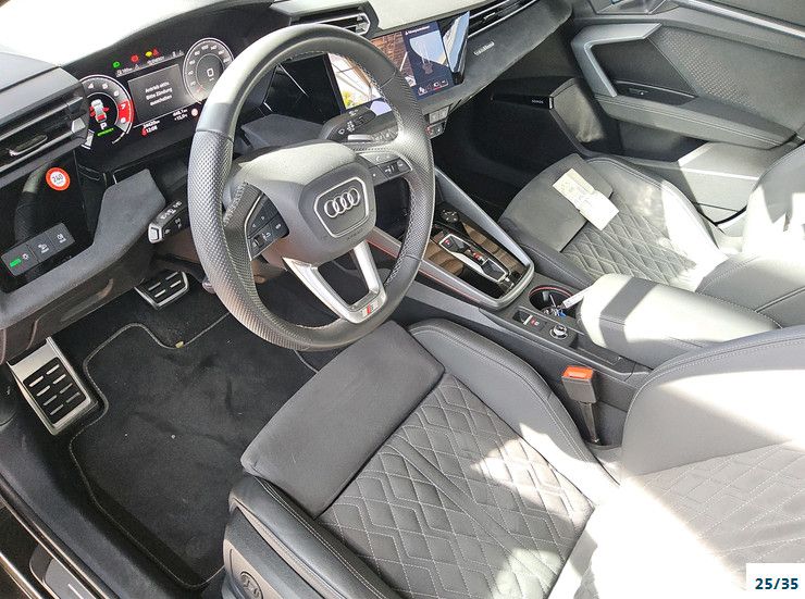Audi S3 2025 г. Чёрный, пробег 24450 км