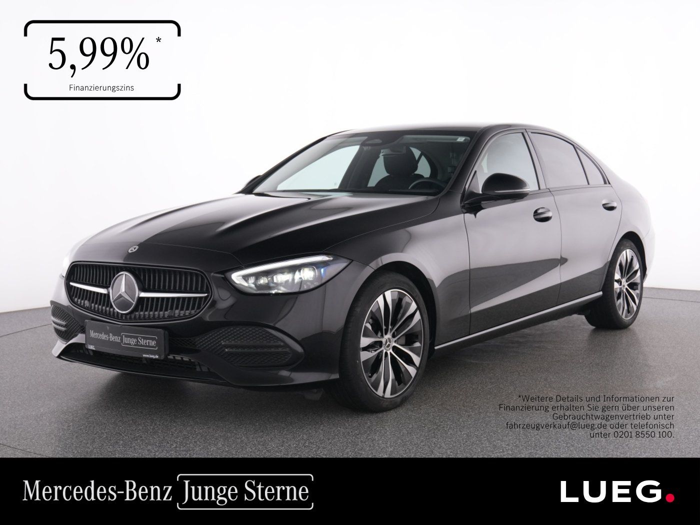 Mercedes-Benz C 220 2023 г. Чёрный, пробег 47416 км