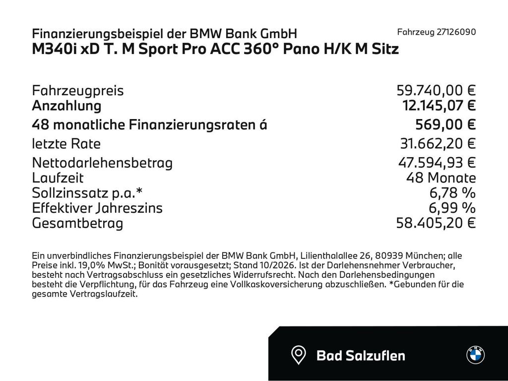 BMW M340I 2025 г. Серый, пробег 25425 км