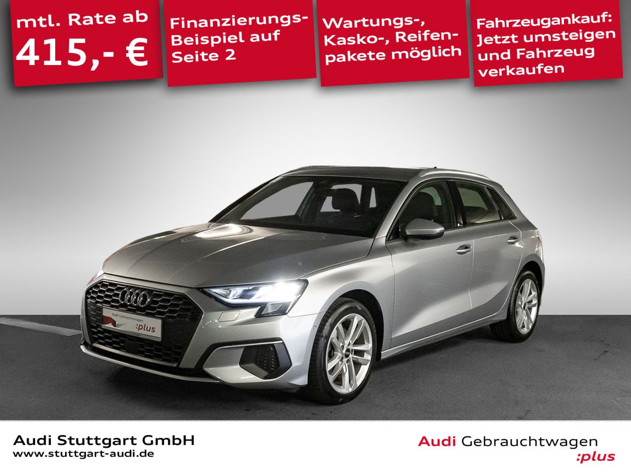 Audi A3 2022 г. Серебристый, пробег 48776 км