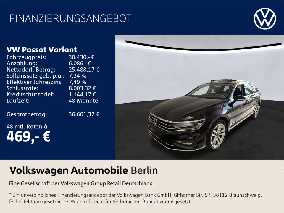 Volkswagen PASSAT VARIANT 2022 г. Чёрный, пробег 47652 км