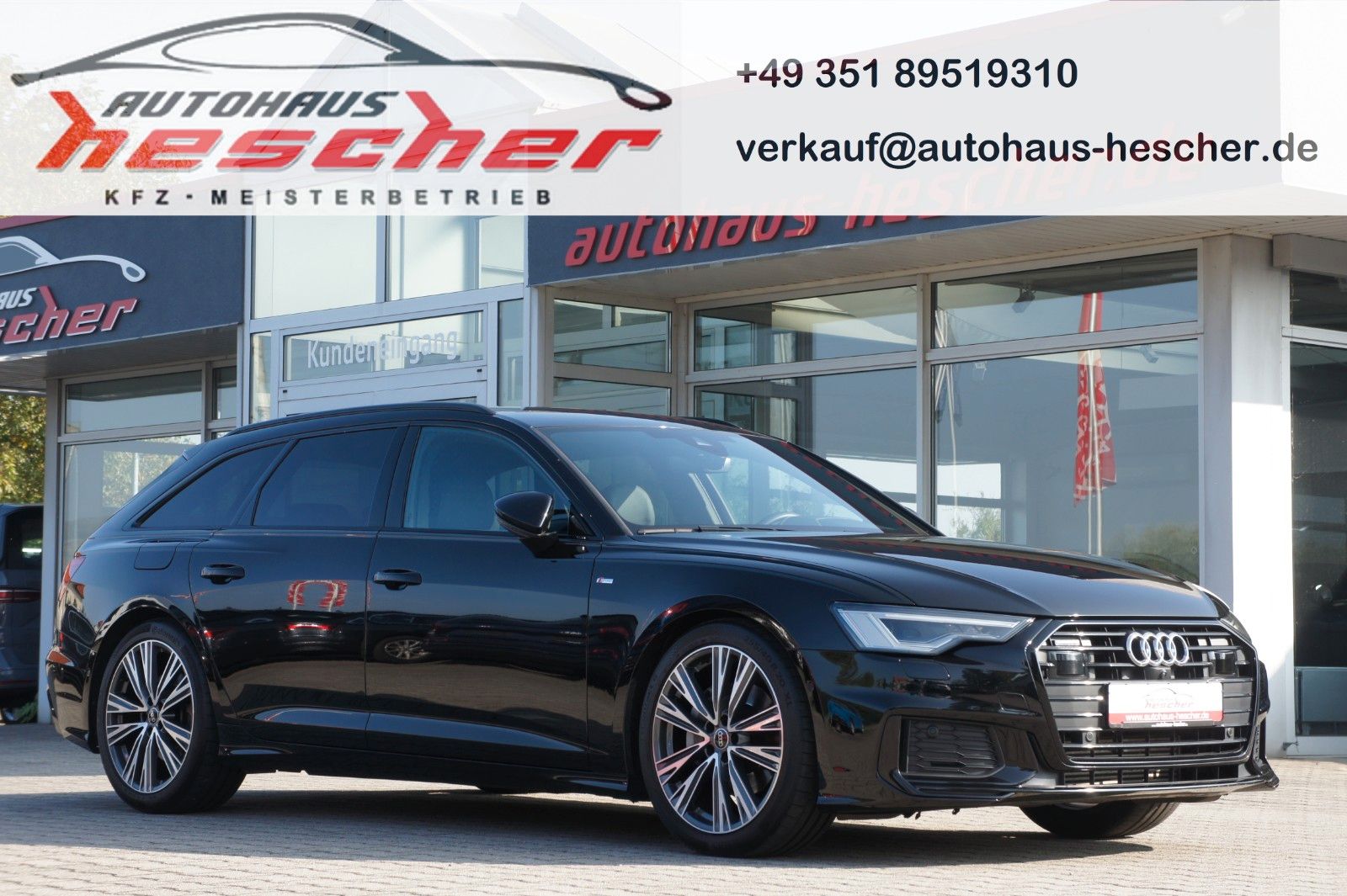Audi A6 2023 г. Чёрный, пробег 55870 км