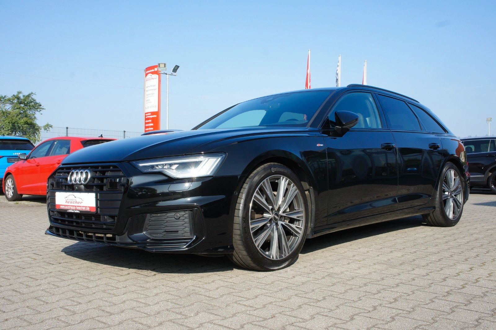 Audi A6 2023 г. Чёрный, пробег 55870 км