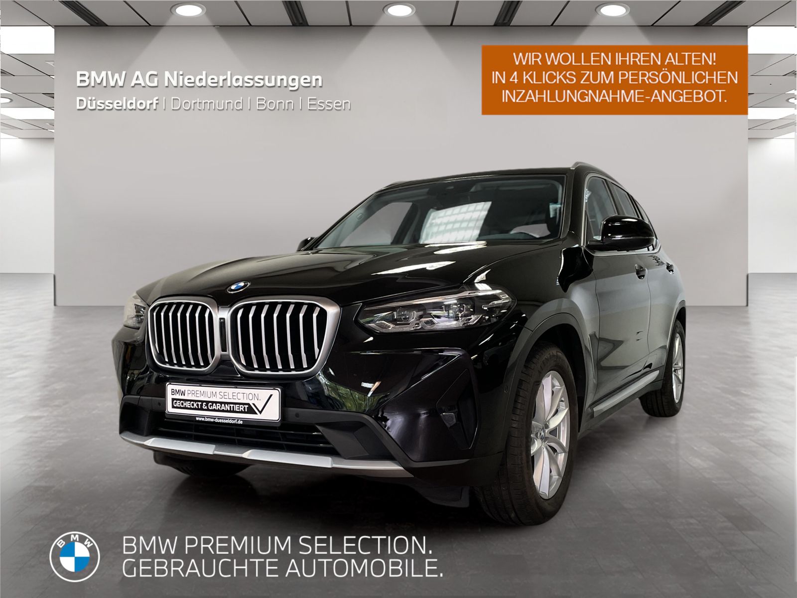 BMW X3 2023 г. Чёрный, пробег 49268 км