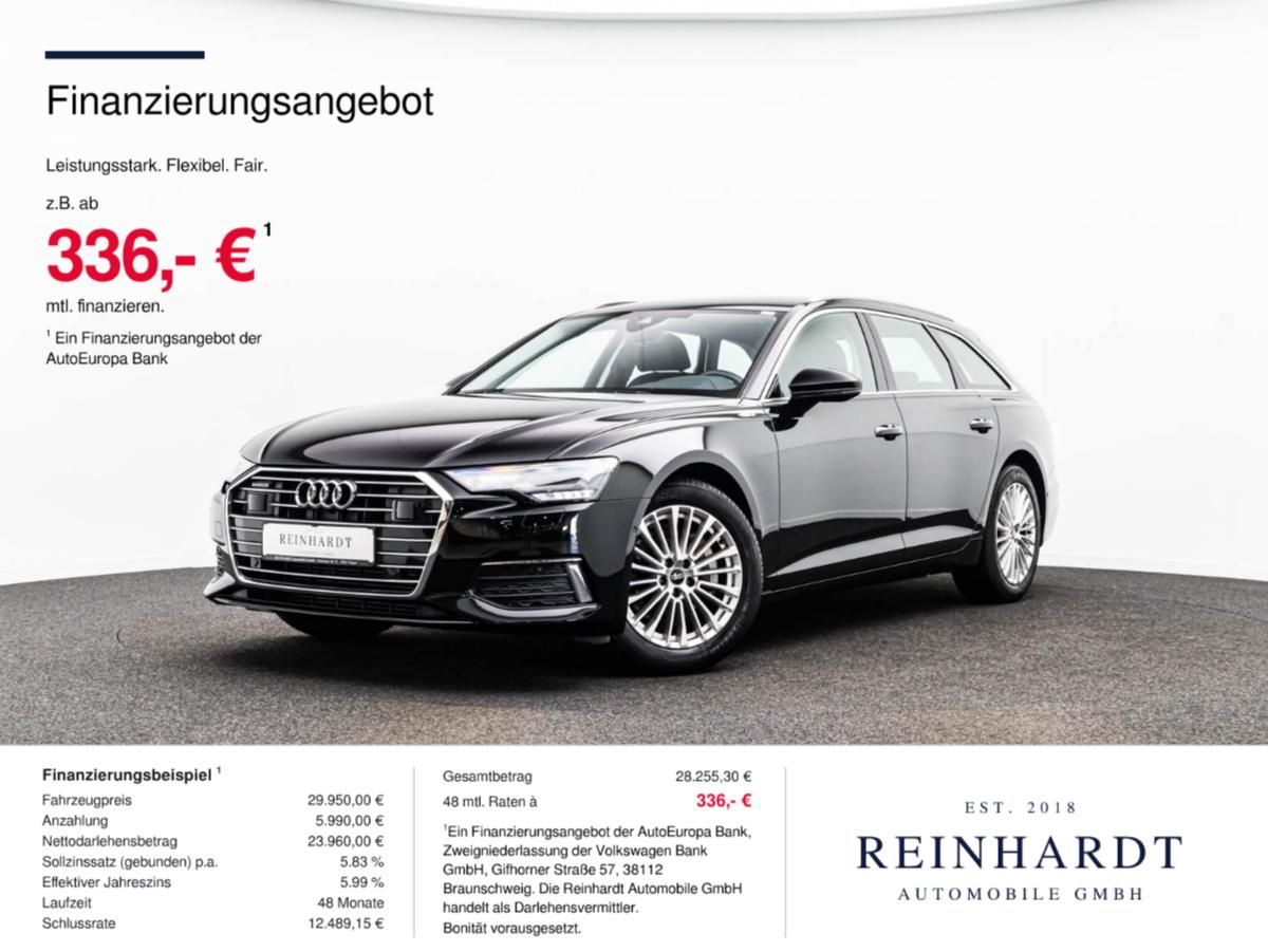 Audi A6 2022 г. Чёрный, пробег 45760 км