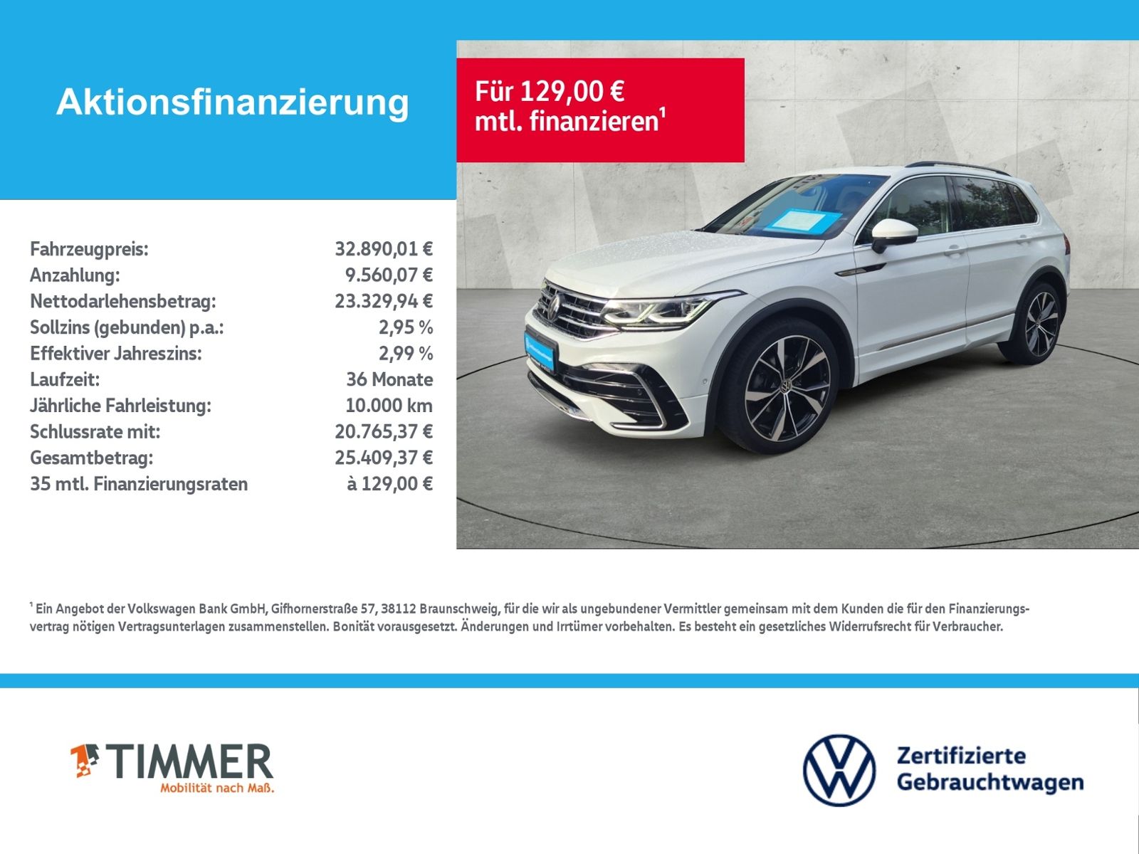 Volkswagen Tiguan 2023 г. Белый, пробег 55061 км