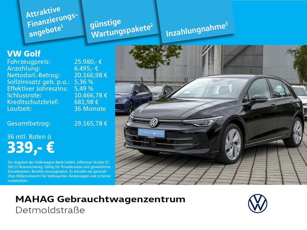 Volkswagen Golf 2024 г. Чёрный, пробег 9704 км