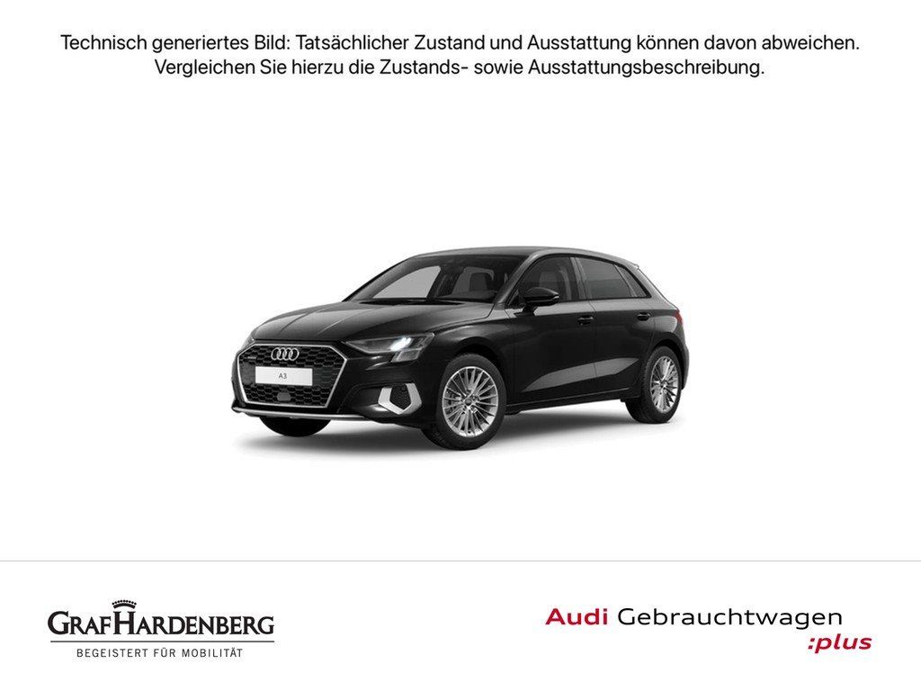 Audi A3 2023 г. Чёрный, пробег 42600 км