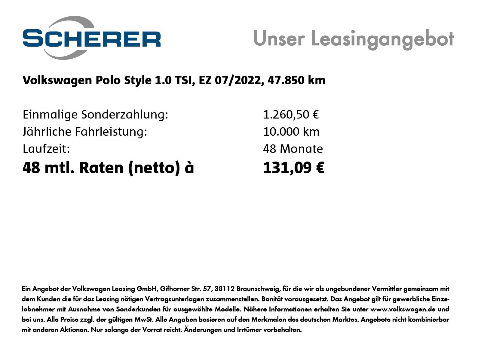 Volkswagen Polo 2022 г. Белый, пробег 47850 км