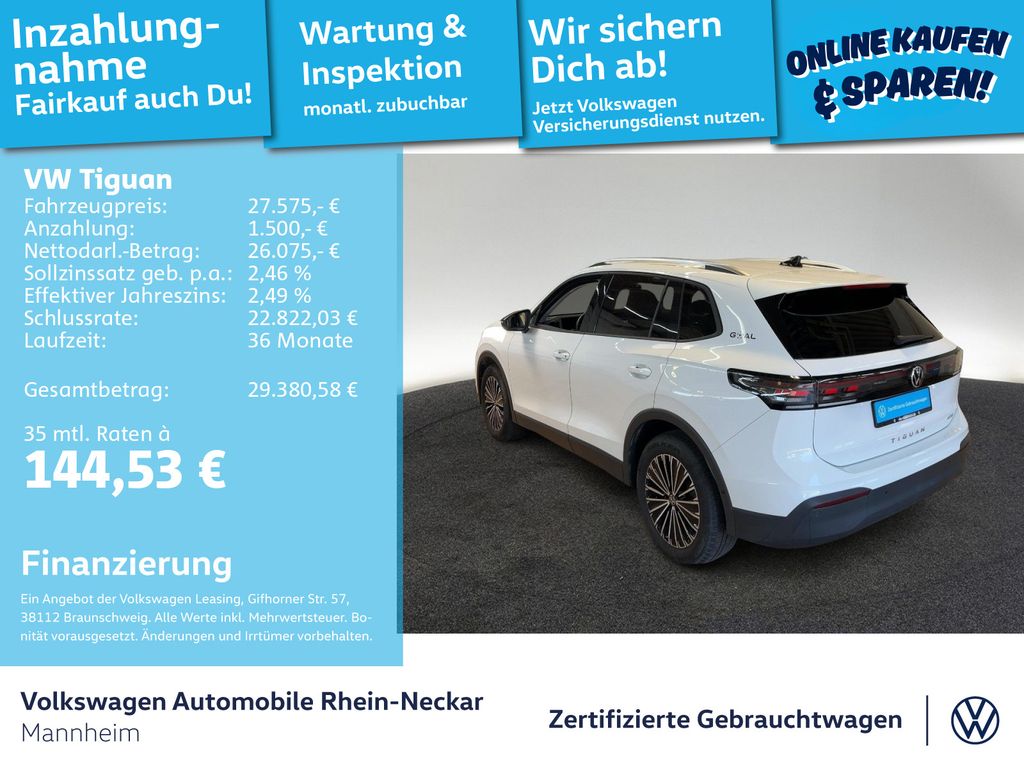 Volkswagen Tiguan 2025 г. Белый, пробег 45417 км