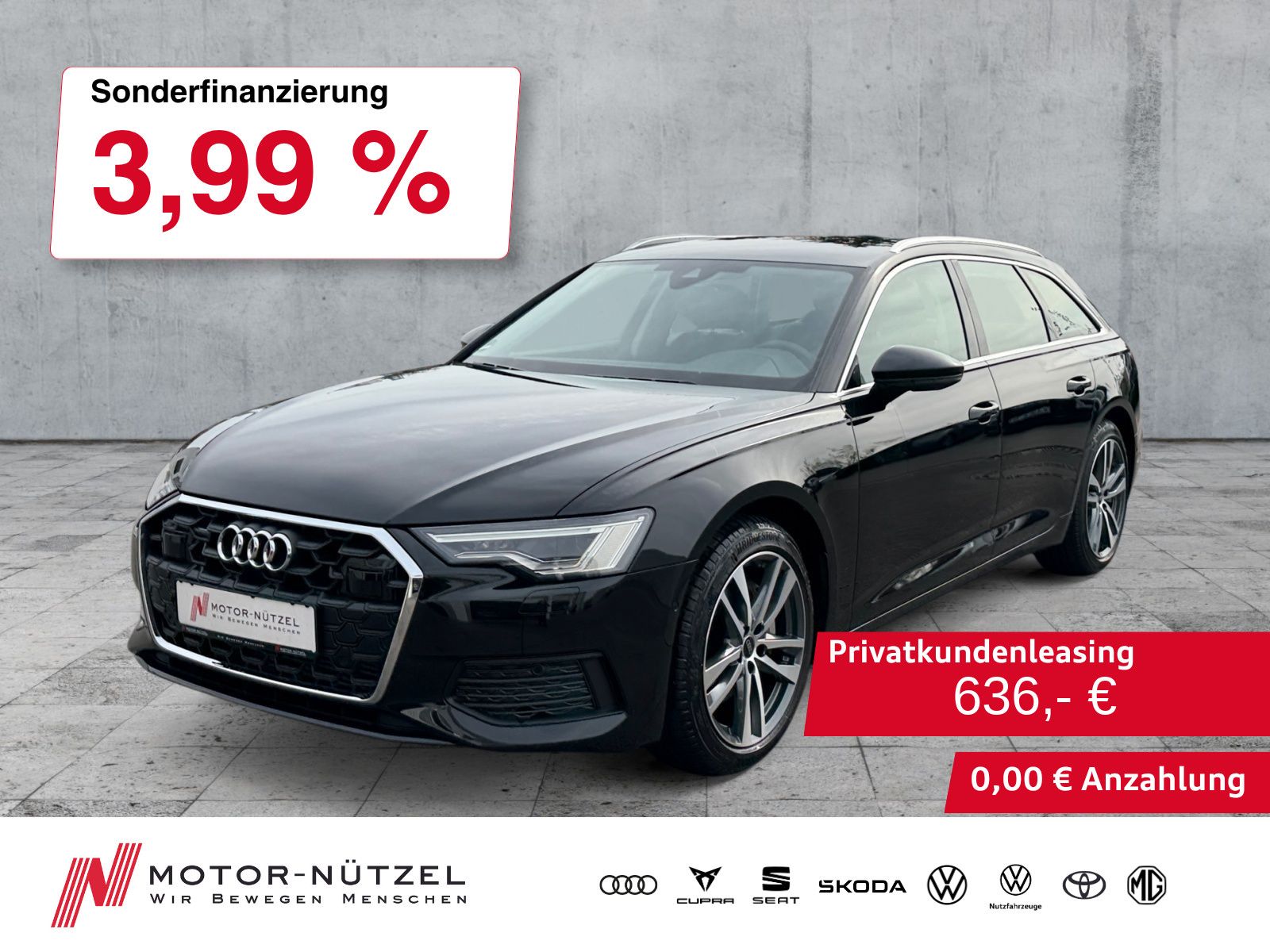 Audi A6 2023 г. Чёрный, пробег 39033 км