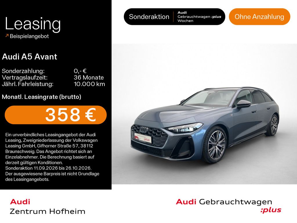 Audi A5 2025 г. Синий, пробег 27333 км