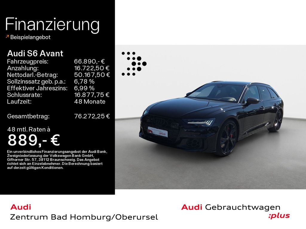 Audi S6 2025 г. Чёрный, пробег 22186 км