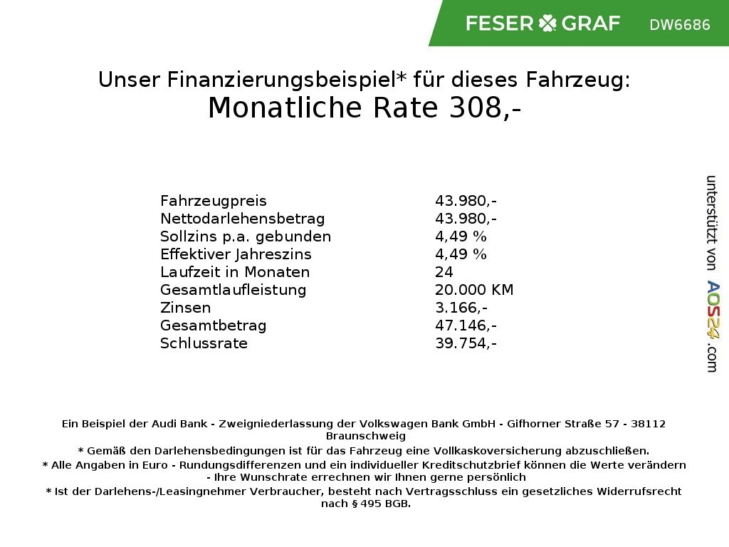 Audi A6 2025 г. Чёрный, пробег 18004 км