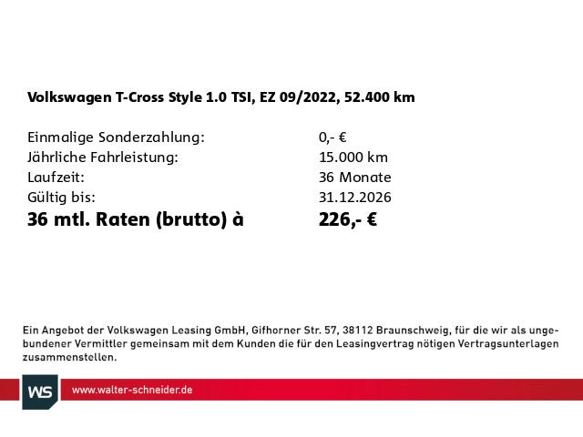 Volkswagen T-Cross 2022 г. Серый, пробег 52400 км