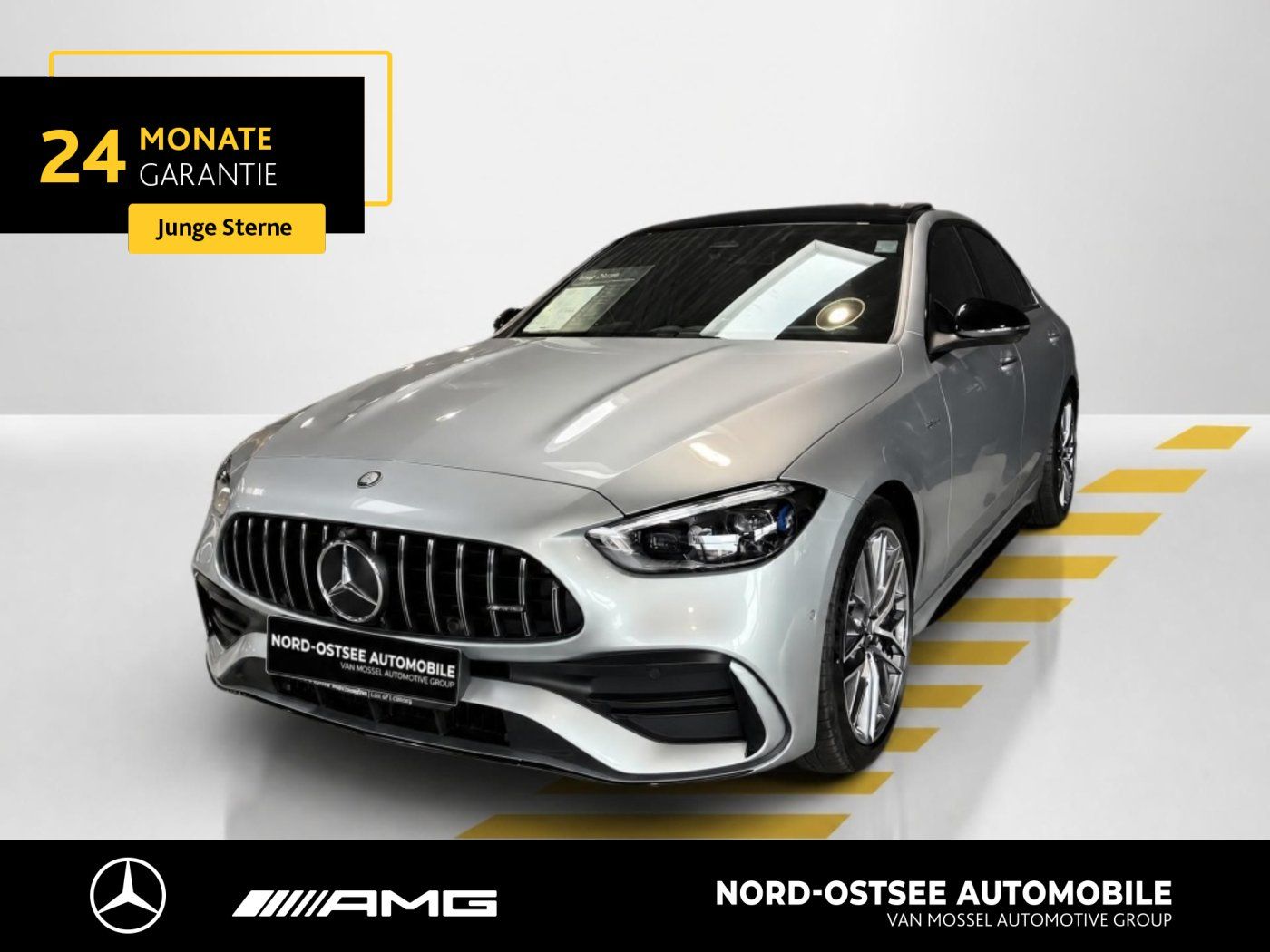 Mercedes-Benz C 43 AMG 2025 г. Серебристый, пробег 3446 км