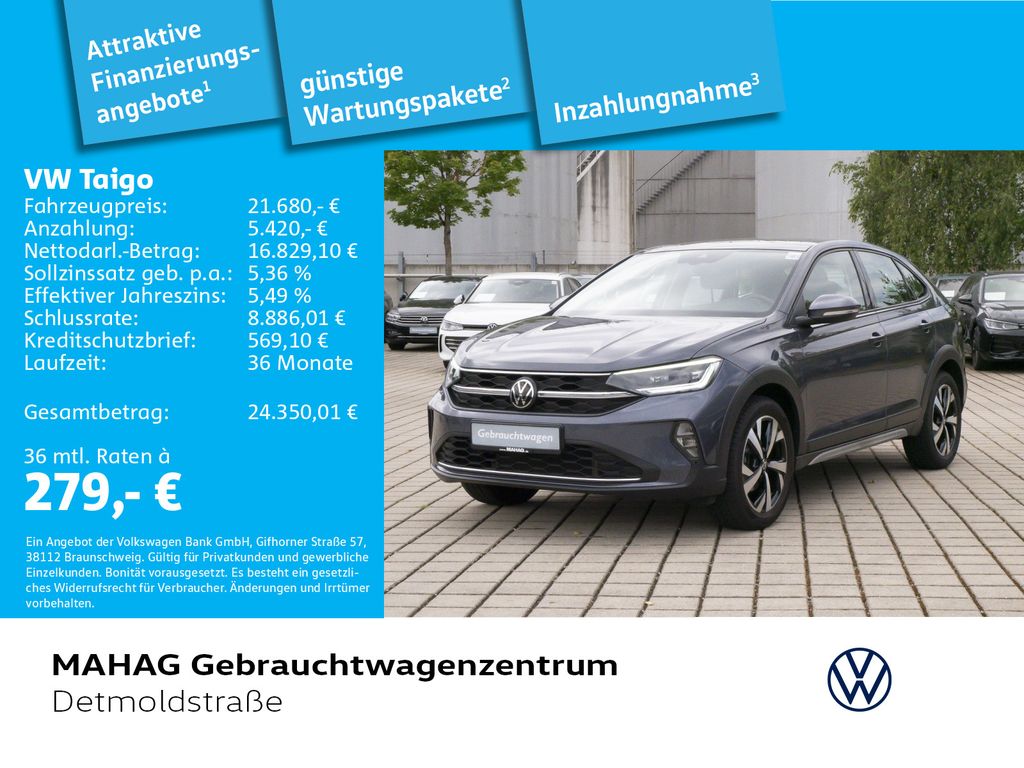 Volkswagen Taigo 2023 г. Серый, пробег 58028 км