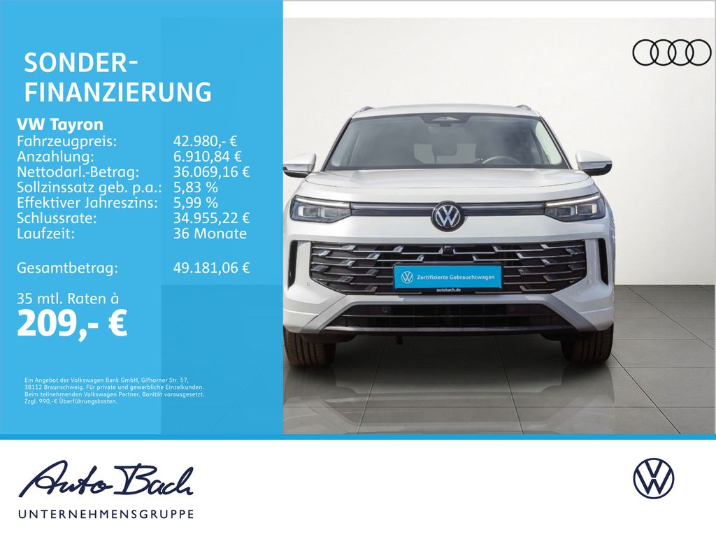 Volkswagen Tayron 2025 г. Белый, пробег 18000 км
