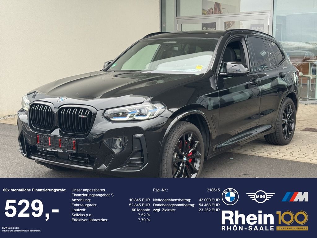 BMW X3 M40 2023 г. Чёрный, пробег 38639 км
