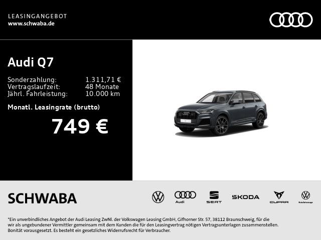 Audi Q7 2022 г. Серый, пробег 53300 км