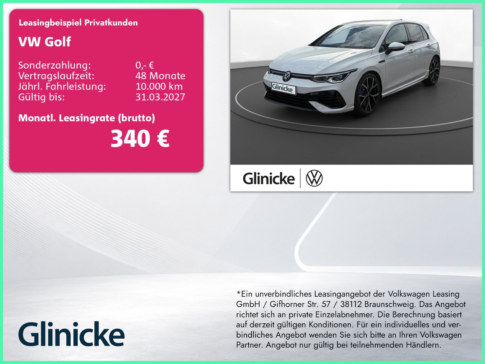 Volkswagen Golf 2023 г. Белый, пробег 26990 км